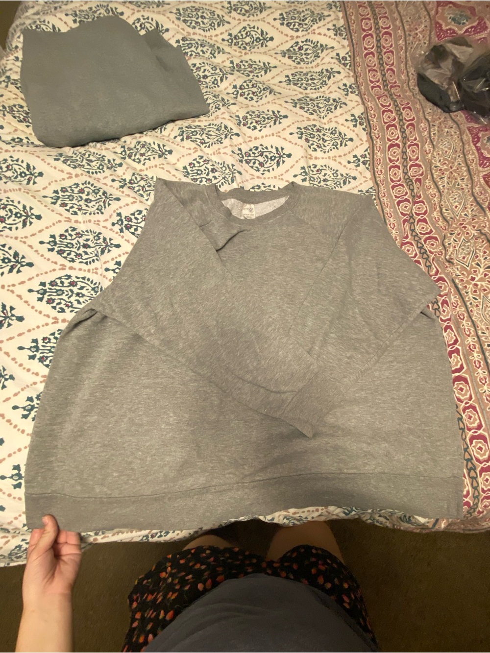 Terra & Sky Heather Gray Crewneck Sweater